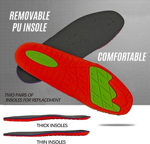 Mens steel toe work boots - ASTM Steel Toe + Waterproof + 2 Different Insoles + Anti-slip Rubber Outsole + Multiple Application Scenarios in Saudi Arabia