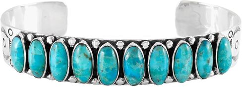 Turquoise Bracelet Sterling Silver 925 Genuine Turquoise Cuff Bracelet in Saudi Arabia