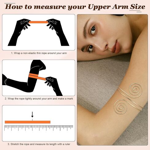 7pcs الكفة الذراع العلوي للنساء الفضة الذهب سوار أذرع الكفة القابلة للتعديل ARMLET ARMLET in Saudi Arabia