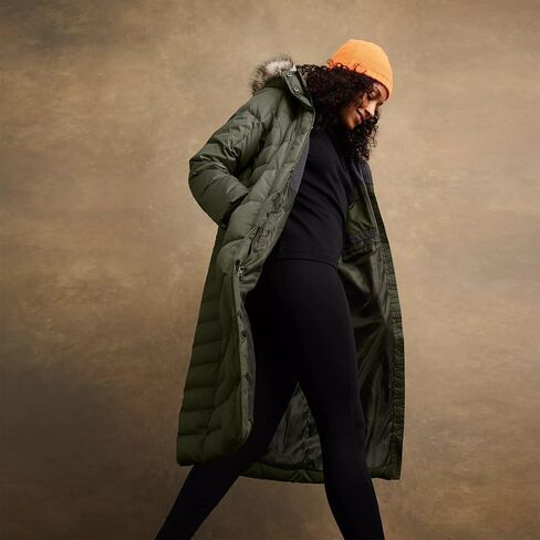 Eddie Bauer Women's Lodge Down Duffle Coat ، Storm ، كبير ، طويل القامة in Saudi Arabia