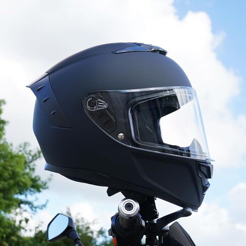 خوذات الدراجات النارية الكاملة للدراجات النارية ، خوذات للبالغين دراجة نارية ، MG611 Motordike Racing Bike Bike Bike Bike With With Black Form for Men Women ، DOT Address （M ، Matte Black-B in Kuwait