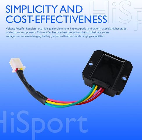 HiSport Voltage Regulator Rectifier 4 Wires Motorcycle Voltage Rectifier for Motorcycle Boat Motors DIY Engines in Saudi Arabia