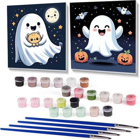 stnckic 4 Pack Framed Paint by Numbers Kit for Kids and Adults Beginners,Animals Adults Paint by Number Kits with Easel, Easy Acrylic Watercolor Painting by Number Kits on Canvas Home Decor 8x12 inch in Saudi Arabia