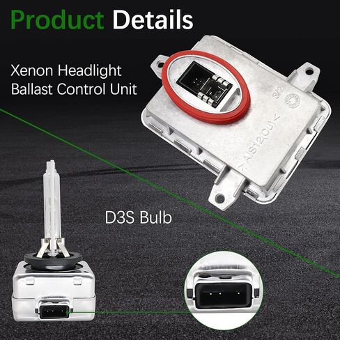 130732931515 Xenon HID Headlight Ballast Control Unit Module with D3S Bulb Fit for 2014-2017 Cadillac CTS XTS for Chevy Camaro for Dodge for Dart for Land Rover for Mercedes-Benz CLA250 for GLA250 in Kuwait