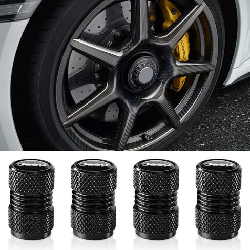 Tire Valve Stem Caps Compatible with Jeep Series Car Wheel Air caps Metal Valve Stem Caps Decoration Accessories 4 Pcs Black in Kuwait