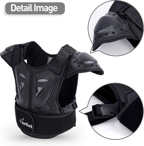Seahouse Kids Dirt Chest Spine Protector Body Protective Vest Gear for Bike Motocross Snowboarding Skiing (M for height 45"-51") in Saudi Arabia