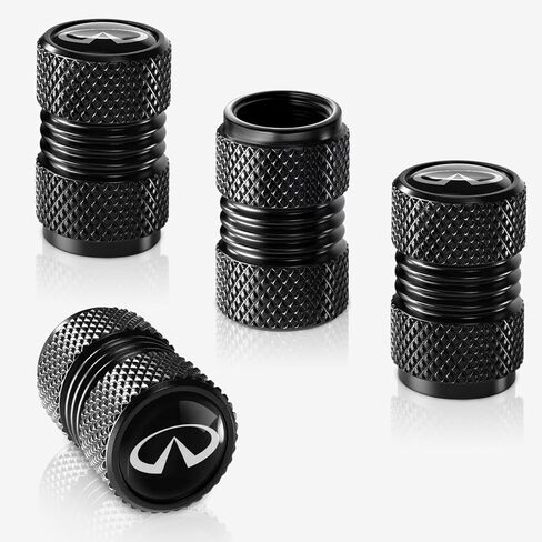 Tire Valve Stem Caps Compatible with Jeep Series Car Wheel Air caps Metal Valve Stem Caps Decoration Accessories 4 Pcs Black in Kuwait