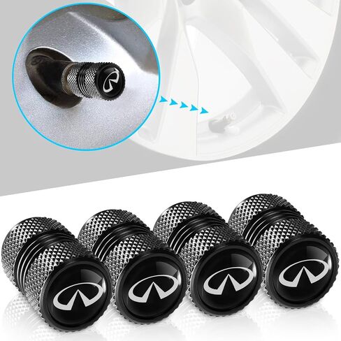 Tire Valve Stem Caps Compatible with Jeep Series Car Wheel Air caps Metal Valve Stem Caps Decoration Accessories 4 Pcs Black in Kuwait