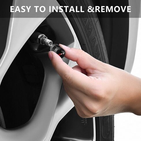 Tire Valve Stem Caps Compatible with Jeep Series Car Wheel Air caps Metal Valve Stem Caps Decoration Accessories 4 Pcs Black in Kuwait