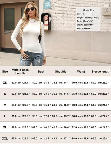 Marvmys Womens 2 Pack Turtleneck قمصان طويلة الأكمام خفيفة الوزن Basic Slim Fit Tops Informal Inferal Tops XS-2XL in Kuwait
