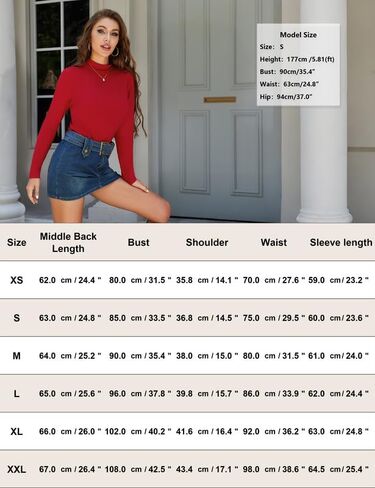 Marvmys Womens 2 Pack Turtleneck قمصان طويلة الأكمام خفيفة الوزن Basic Slim Fit Tops Informal Inferal Tops XS-2XL in Kuwait