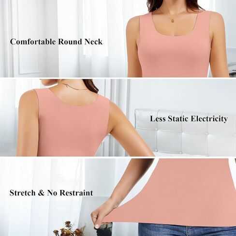joyshaper womens thermal tank tops fleece cami inferwear tops undershirt undershirt dark base Stest in Saudi Arabia
