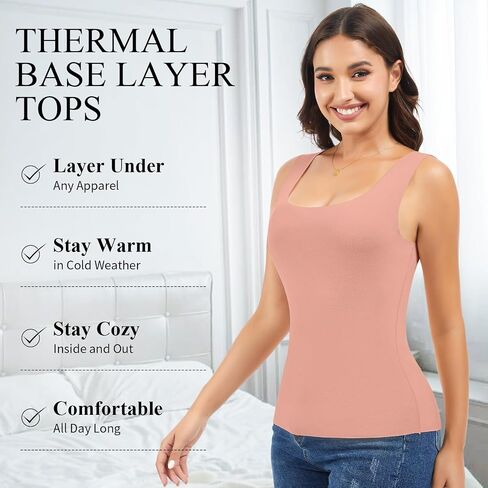 joyshaper womens thermal tank tops fleece cami inferwear tops undershirt undershirt dark base Stest in Saudi Arabia