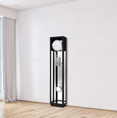 Howard Miller Whitelock II Clofer Clock ، تصميم مستطيل مستطيل مضيء ، Door Glass Door & Black Hinf in Kuwait
