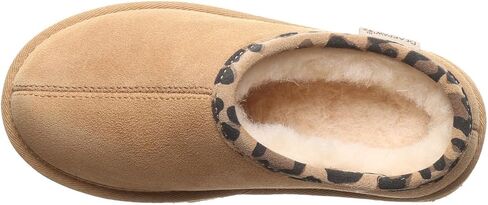 Bearpaw Tabitha Youth Iced Coffee/Leopard Trim Slipper Size 5 in Kuwait