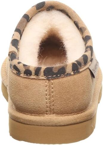 Bearpaw Tabitha Youth Iced Coffee/Leopard Trim Slipper Size 5 in Kuwait