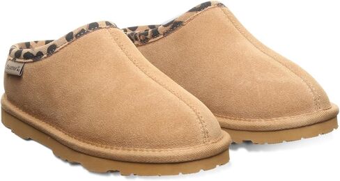 Bearpaw Tabitha Youth Iced Coffee/Leopard Trim Slipper Size 5 in Kuwait