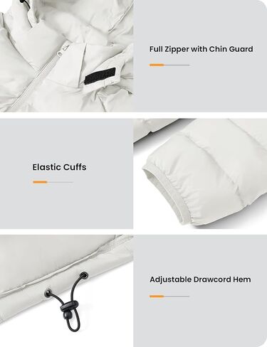 BGOWATU Men's Lightweight Water-Resistant Hooded Puffer Jacket Insulated Winter Coat with Detachable Hood for Snow Ski in Saudi Arabia