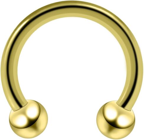 Anodized 316L Surgical Steel 16 Gauge Circular Barbell with Ball - Septum Ring - Tragus Piercing - Stainless Steel Horseshoe Body Piercing Jewelry in Saudi Arabia