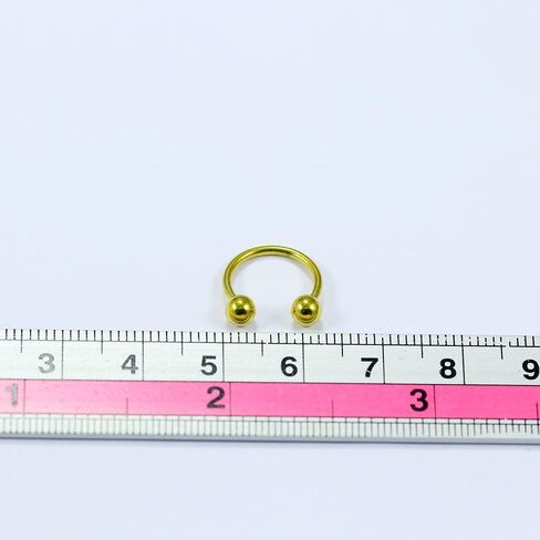 Anodized 316L Surgical Steel 16 Gauge Circular Barbell with Ball - Septum Ring - Tragus Piercing - Stainless Steel Horseshoe Body Piercing Jewelry in Saudi Arabia