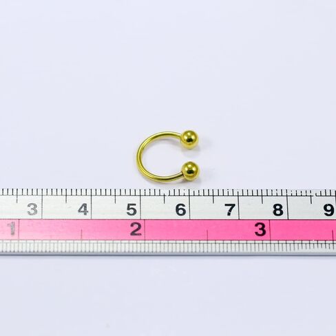 Anodized 316L Surgical Steel 16 Gauge Circular Barbell with Ball - Septum Ring - Tragus Piercing - Stainless Steel Horseshoe Body Piercing Jewelry in Saudi Arabia