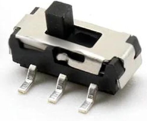 مفتاح شريحة PCB Micro-Power ، الأسود والفضي ، وضع 2-3 ، صف واحد ومزدوج ، جبل أفقي ، 10 حزمة (SS-12D10) in Saudi Arabia