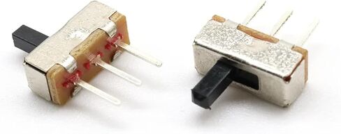 مفتاح شريحة PCB Micro-Power ، الأسود والفضي ، وضع 2-3 ، صف واحد ومزدوج ، جبل أفقي ، 10 حزمة (SS-12D10) in Saudi Arabia