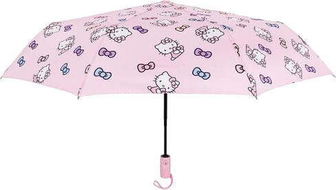 Hello Kitty Tradient Bow Smbrella ، Auto Auto مفتوح وإطارًا متينًا ، وأكمام مطابقة ، وردي in Kuwait