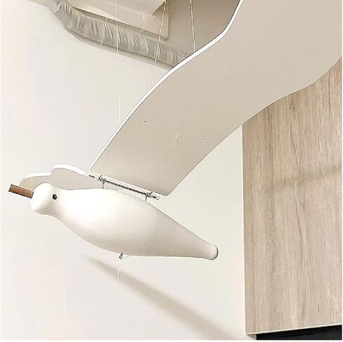 Flying Wooden Seagull Hanging for Mobile Ceiling, Soaring Seagull Decor Unique Home Artwork, for Balcony, Apartment, Creative mobiles Pendants for Baby Mobile Crib, Nursery Room（White Small Size） in Saudi Arabia