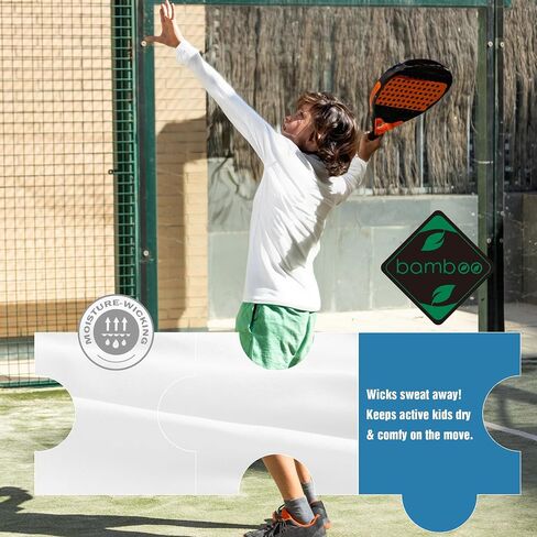 Bamboo Viscose Boys Long Sleeve Shirts Kids Girls Youth Quick Dry Lightweight Breathable Athletic Outdoor T-Shirts in Saudi Arabia