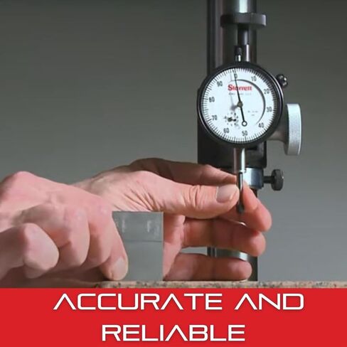 Starrett Universal Dial Test Indicator Set with Back Plunger for Full Use - White Face, 0-100 Reading, 0-0.2" Range, 0.001" Graduation, 1/4" Shank Diameter for Mounting - 196A1Z in Saudi Arabia