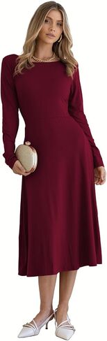 Blencot Long Sleeve V الرقبة غير الرسمية متماسكة مطوية فستان أمومة الشتاء in Kuwait