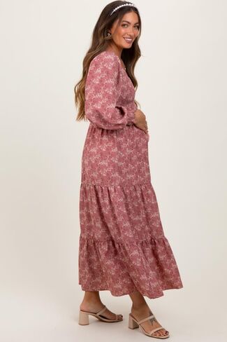 Pinkblush الأزهار المربعة مربع الرقبة الفستان Maxi in Saudi Arabia