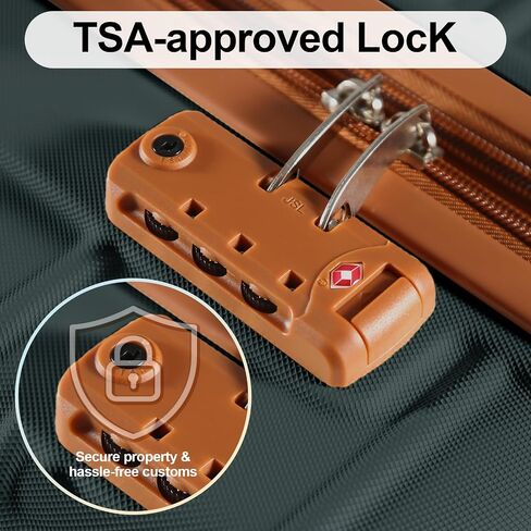 4 قطعة مجموعة الأمتعة مجموعة ABS ABS مجموعة TSA LOCK HARDSHELL دائمة خفيفة الوزن الأمتعة مجموعة هدية للعودة إلى المدرسة (آمي غرين ، 28in26in20in13in) in Saudi Arabia