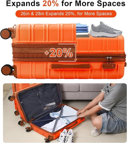 4 قطعة مجموعة الأمتعة مجموعة ABS ABS مجموعة TSA LOCK HARDSHELL دائمة خفيفة الوزن الأمتعة مجموعة هدية للعودة إلى المدرسة (آمي غرين ، 28in26in20in13in) in Kuwait