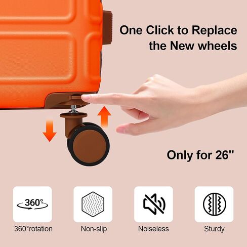 4 قطعة مجموعة الأمتعة مجموعة ABS ABS مجموعة TSA LOCK HARDSHELL دائمة خفيفة الوزن الأمتعة مجموعة هدية للعودة إلى المدرسة (آمي غرين ، 28in26in20in13in) in Kuwait