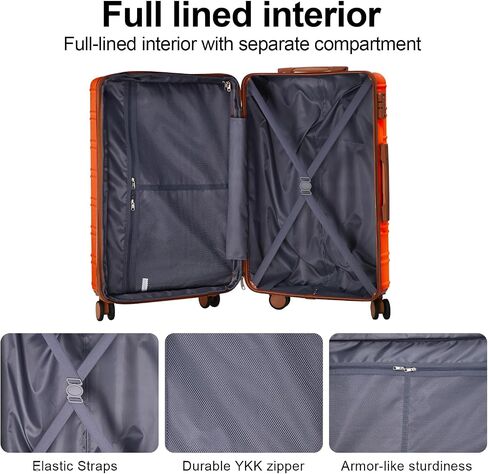 4 قطعة مجموعة الأمتعة مجموعة ABS ABS مجموعة TSA LOCK HARDSHELL دائمة خفيفة الوزن الأمتعة مجموعة هدية للعودة إلى المدرسة (آمي غرين ، 28in26in20in13in) in Kuwait