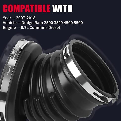 6.7 Cummins AIR HOSE REANTATION TUBE العلوي يحل محل 53032944AL متوافق مع Dodge RAM 2007-2018 2500 3500 4500 5500 لـ 6.7L CUMMINS DIESEL AIR SHOSE DUCT TUBE in Kuwait