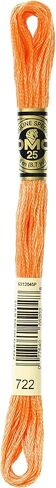 DMC 117-722 Six Strand Embroidery Cotton Floss, Light Orange Spice, 8.7-Yard in Saudi Arabia