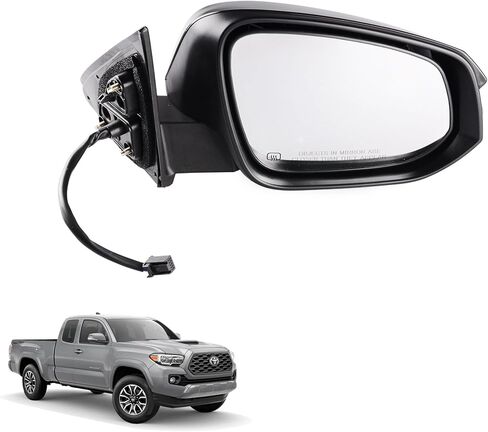 الطاقة الجانبية اليمنى من المنظر الجانبي المدفأة مرآة مرآة متوافق مع تويوتا هايلاندر 2014-2019 يحل محل 87910-0E140 إلى 1321317 (6pins) in Kuwait