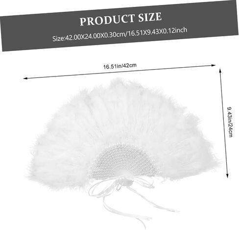 Ciieeo Wedding Plume Fan للعرائس الفريدة من المعجبين باليد للعروض على المسرح وأحداث الرقص ملحق زفاف تصميم أنيقة للنساء in Saudi Arabia