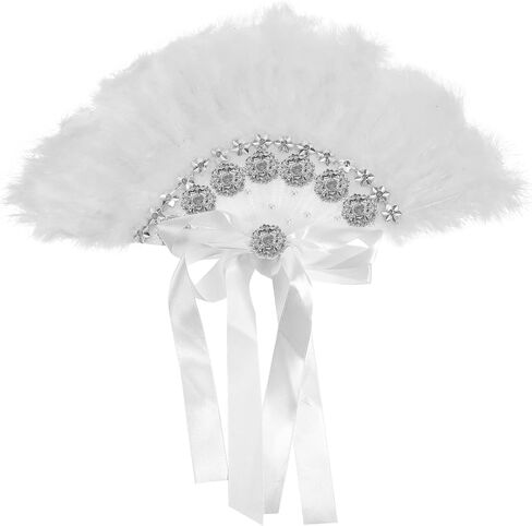 Elegant Handheld Rhinestone Dance Fan for Weddings Parties and Stage Performances Lightweight and Portable Plume Fan for Unforgettable Photo Props in Saudi Arabia