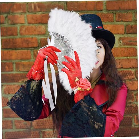 Elegant Handheld Rhinestone Dance Fan for Weddings Parties and Stage Performances Lightweight and Portable Plume Fan for Unforgettable Photo Props in Saudi Arabia
