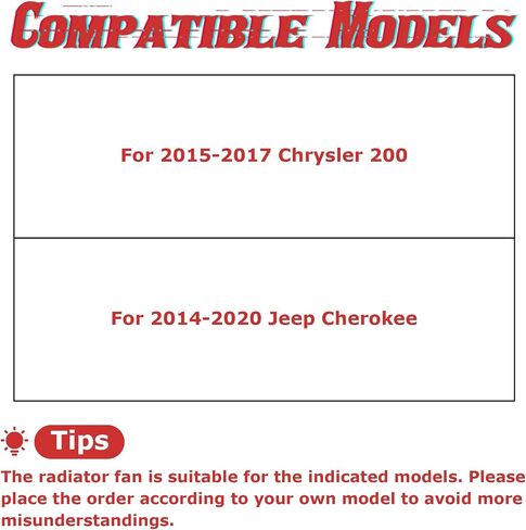 مجموعة مروحة التبريد من أجهزة Partsflow لعام 2015 2015 2017 Chrysler لعام 2015-2017 Chrysler 200 623340 in Saudi Arabia