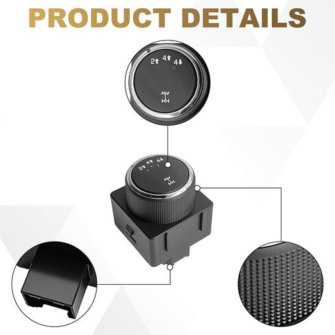 Partsflow 4WD Wheel Drive Switch متوافق مع 2008-2014 شيفروليه سيلفرادو 2500 HD/3500 HD/1500 متوافق مع GMC Sierra 2500 HD/3500 HD/1500 15913725 20972859 SW9278 in Saudi Arabia