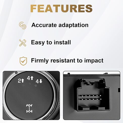 Partsflow 4WD Wheel Drive Switch متوافق مع 2008-2014 شيفروليه سيلفرادو 2500 HD/3500 HD/1500 متوافق مع GMC Sierra 2500 HD/3500 HD/1500 15913725 20972859 SW9278 in Saudi Arabia