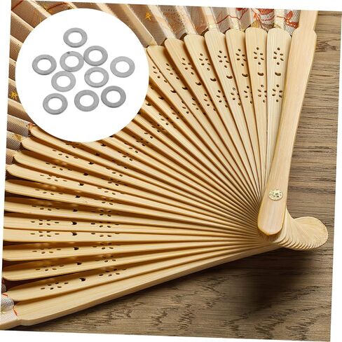 Ciieeo 10pcs Silver Rivet Spacers for Hand Fan Repair Fasteners for Easy Installation and Essential Folding Fan Accessories in Saudi Arabia