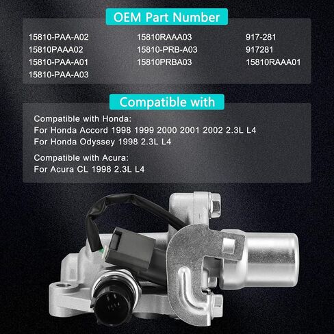 15810-PAA-A02 VTEC VVT Solenoid OCV Oil Control Variable Valve (2.3L L4) Timing For Honda Accord 1998 1999 2000 2001 2002, Odyssey 1998, Acura CL 1998 15810-PAA-A01 15810-PAA-A03 917-281 917281 in Saudi Arabia
