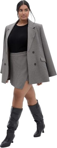 City Chic Women's Plus Size Skort - Tiana Plaid in Saudi Arabia