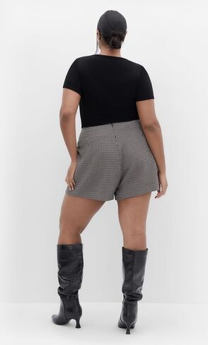 City Chic Women's Plus Size Skort - Tiana Plaid in Saudi Arabia